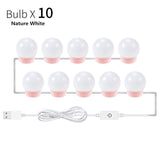 Wall Lamp LED 16W Makeup Mirror Vanity Led Light Bulbs Hollywood Style Led Lamp Touch Switch USB Cosmetic Lighted Dressing table