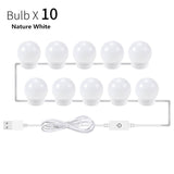 Wall Lamp LED 16W Makeup Mirror Vanity Led Light Bulbs Hollywood Style Led Lamp Touch Switch USB Cosmetic Lighted Dressing table