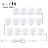 Wall Lamp LED 16W Makeup Mirror Vanity Led Light Bulbs Hollywood Style Led Lamp Touch Switch USB Cosmetic Lighted Dressing table