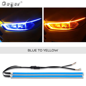 Ceyes 2pcs Led DRL Daytime Running Lights Turn Signal DRL Led Strip Car Light Accessories Brake Side Lights Headlights For Auto