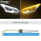 Ceyes 2pcs Led DRL Daytime Running Lights Turn Signal DRL Led Strip Car Light Accessories Brake Side Lights Headlights For Auto