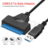 Sata USB Cable Sata To USB 3.0 Adapter Suport 2.5 Inches External SSD HDD Hard Drive 22 Pin Sata III Cable USB Sata 3.0 Adapter