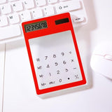 Useful LCD 8 Digit Touch Screen Ultra slim Transparent Solar CalculatorStationery Clear Scientific Calculator Office