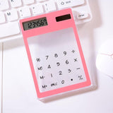 Useful LCD 8 Digit Touch Screen Ultra slim Transparent Solar CalculatorStationery Clear Scientific Calculator Office