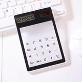 Useful LCD 8 Digit Touch Screen Ultra slim Transparent Solar CalculatorStationery Clear Scientific Calculator Office