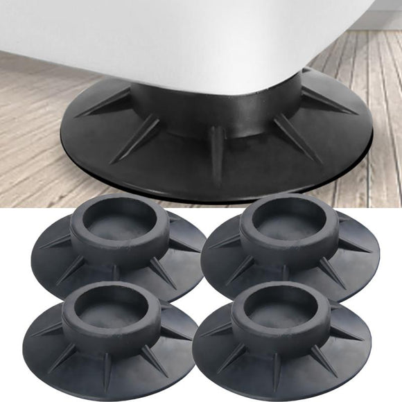 4Pcs Floor Mat Elasticity Black Furniture Anti Vibration Protectors Rubber Feet Pads Washing Machine Non Slip Shock Proof