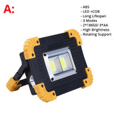 100W Led Portable Spotlight 3000lm Super Bright Led Work Light Rechargeable for Outdoor Camping Lampe Led Flashlight by 18650