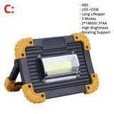 100W Led Portable Spotlight 3000lm Super Bright Led Work Light Rechargeable for Outdoor Camping Lampe Led Flashlight by 18650