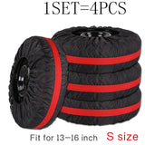 1pc/4Pcs Car Spare Tire Cover Case Polyester Auto Wheel Tires Storage Bags Vehicle Tyre Accessories Dust-proof Protector