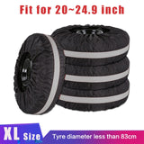 1pc/4Pcs Car Spare Tire Cover Case Polyester Auto Wheel Tires Storage Bags Vehicle Tyre Accessories Dust-proof Protector