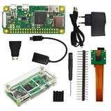 Raspberry Pi Zero W Starter Kit+ Acrylic Case + Heat Sink +2 x 20 pin GPIO Header better than Raspberry Pi Zero 1.3